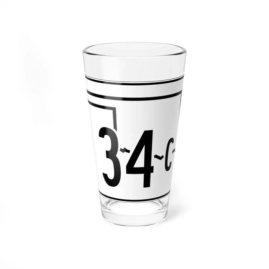 Oklahoma State Highway 34C (Oklahoma) (Road Sign) Pint Glass 16oz 16oz - Go Mug Yourself