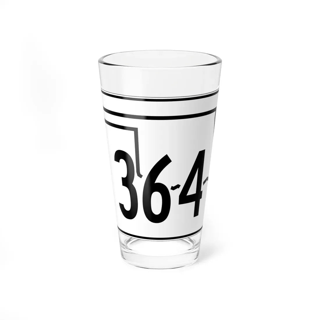 Oklahoma State Highway 364 (Oklahoma) (Road Sign) Pint Glass 16oz 16oz - Go Mug Yourself