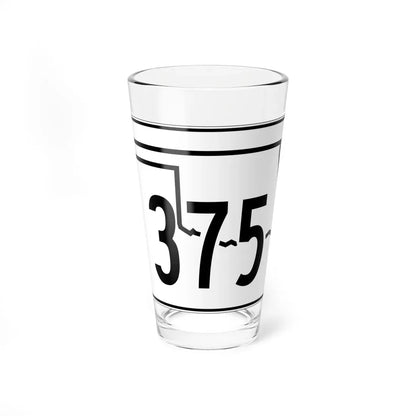 Oklahoma State Highway 375 (Oklahoma) (Road Sign) Pint Glass 16oz 16oz - Go Mug Yourself