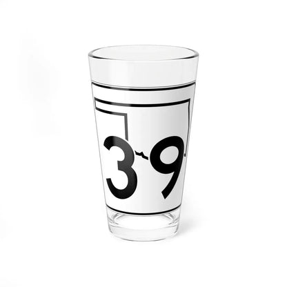 Oklahoma State Highway 39 (Oklahoma) (Road Sign) Pint Glass 16oz 16oz - Go Mug Yourself