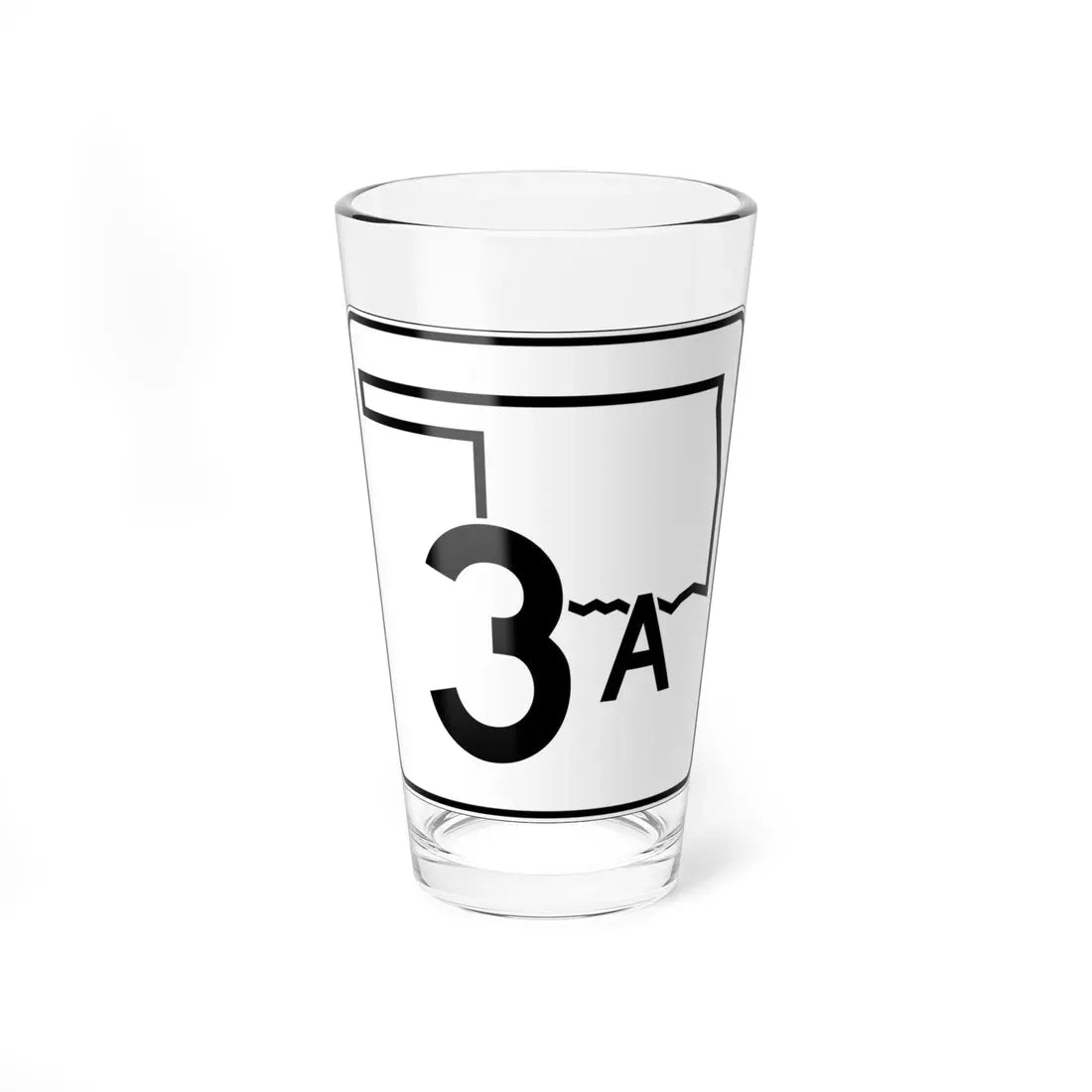 Oklahoma State Highway 3A (Oklahoma) (Road Sign) Pint Glass 16oz 16oz - Go Mug Yourself