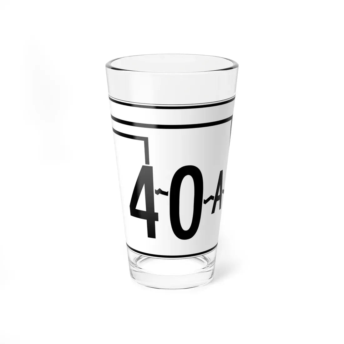 Oklahoma State Highway 40A (Oklahoma) (Road Sign) Pint Glass 16oz 16oz - Go Mug Yourself