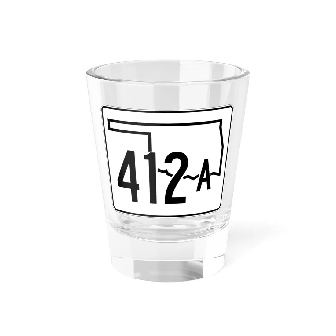 Oklahoma State Highway 412A (Oklahoma) (Road Sign) Shot Glass 1.5oz 1.5oz - Go Mug Yourself
