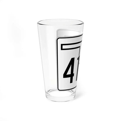 Oklahoma State Highway 412B (Oklahoma) (Road Sign) Pint Glass 16oz - Go Mug Yourself