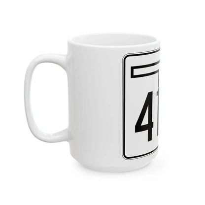 Oklahoma State Highway 412B (Oklahoma) (Road Sign) White Coffee Mug - Go Mug Yourself