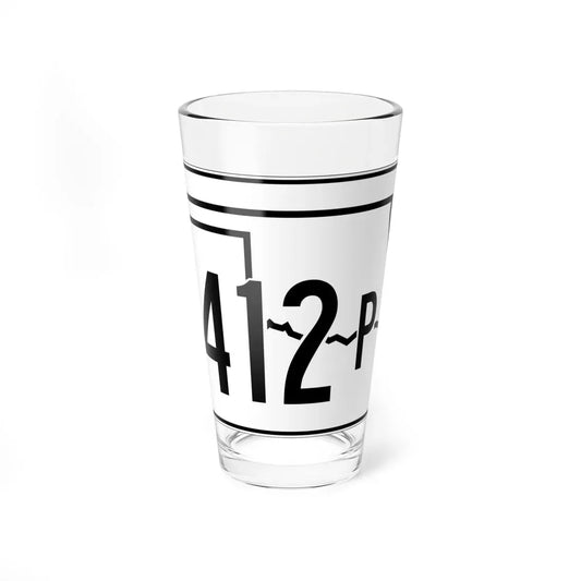 Oklahoma State Highway 412P (Oklahoma) (Road Sign) Pint Glass 16oz 16oz - Go Mug Yourself