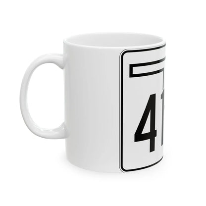 Oklahoma State Highway 412P (Oklahoma) (Road Sign) White Coffee Mug - Go Mug Yourself