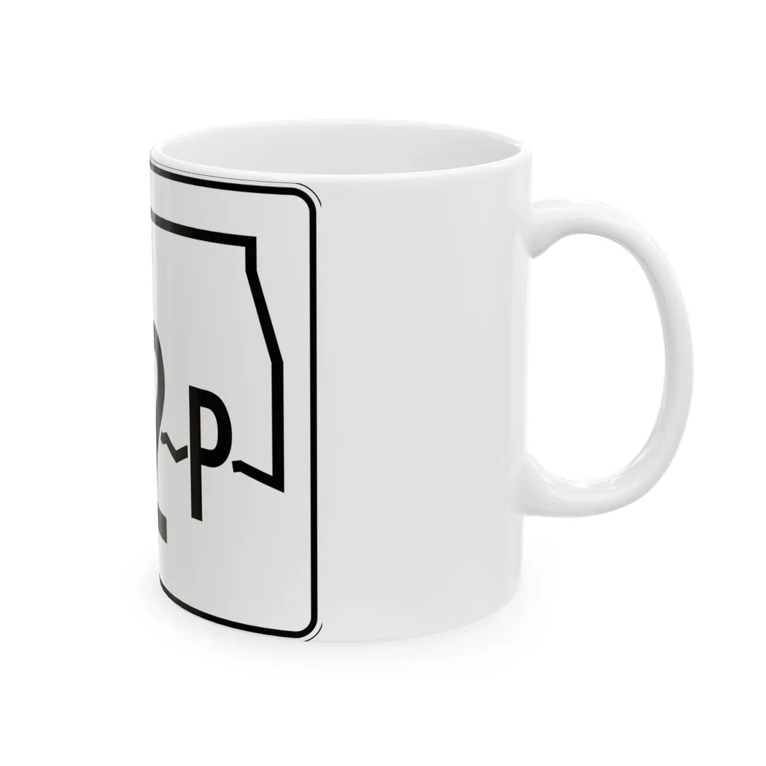Oklahoma State Highway 412P (Oklahoma) (Road Sign) White Coffee Mug - Go Mug Yourself