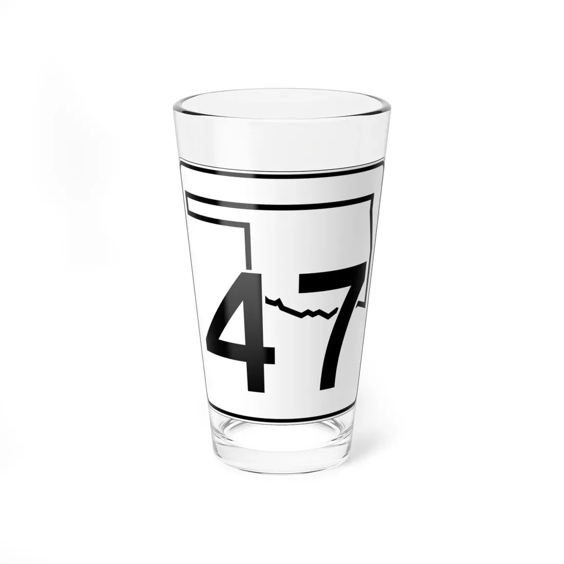 Oklahoma State Highway 47 (Oklahoma) (Road Sign) Pint Glass 16oz 16oz - Go Mug Yourself