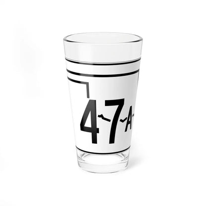 Oklahoma State Highway 47A (Oklahoma) (Road Sign) Pint Glss 16oz 16oz - Go Mug Yourself