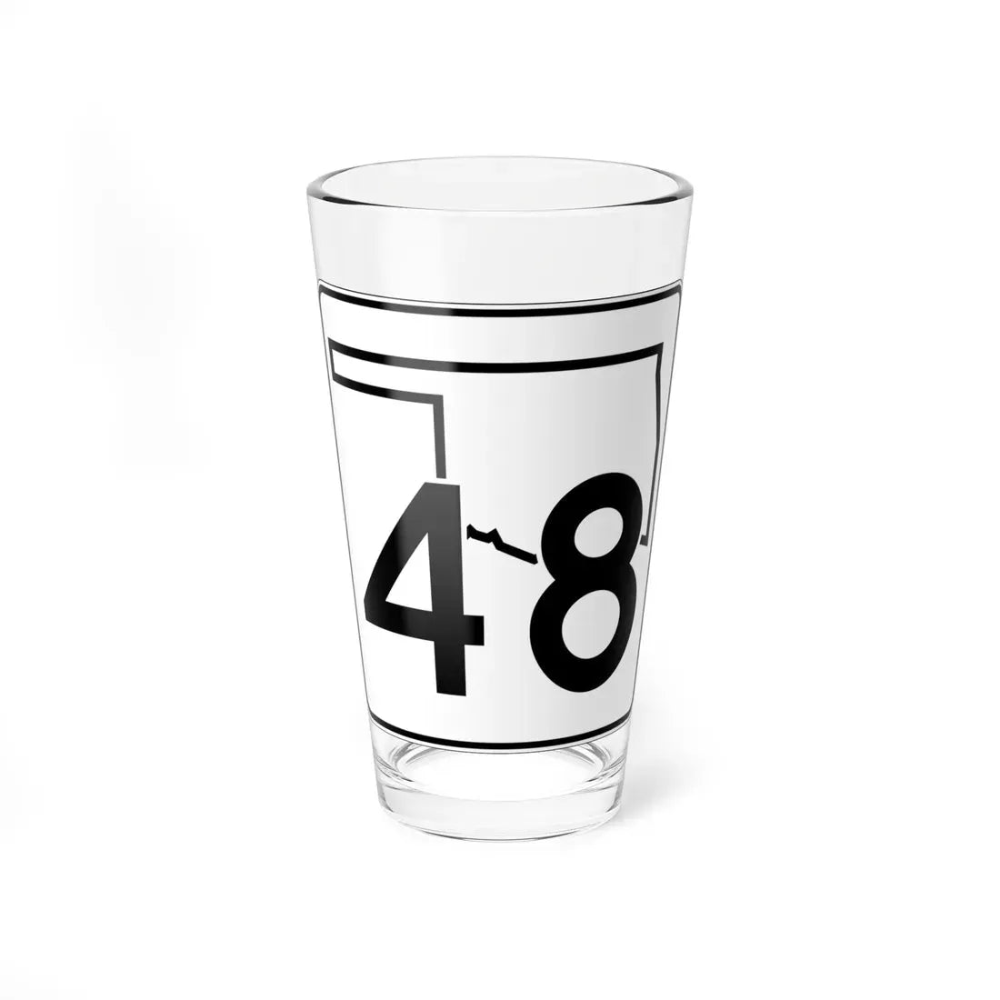 Oklahoma State Highway 48 (Oklahoma) (Road Sign) Pint Glass 16oz 16oz - Go Mug Yourself