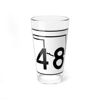 Oklahoma State Highway 48 (Oklahoma) (Road Sign) Pint Glass 16oz 16oz - Go Mug Yourself