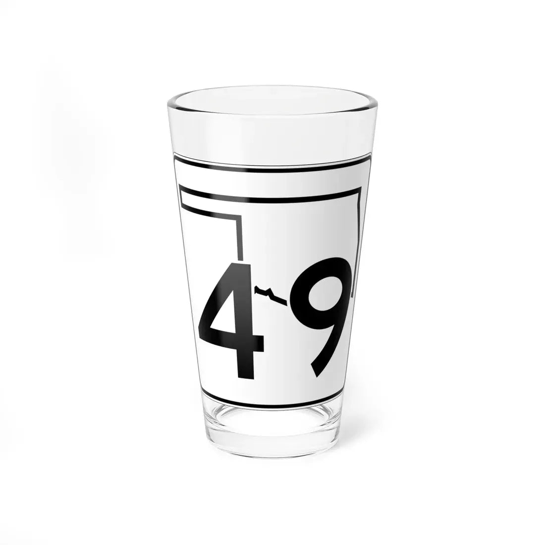 Oklahoma State Highway 49 (Oklahoma) (Road Sign) Pint Glass 16oz 16oz - Go Mug Yourself