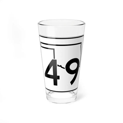 Oklahoma State Highway 49 (Oklahoma) (Road Sign) Pint Glass 16oz 16oz - Go Mug Yourself
