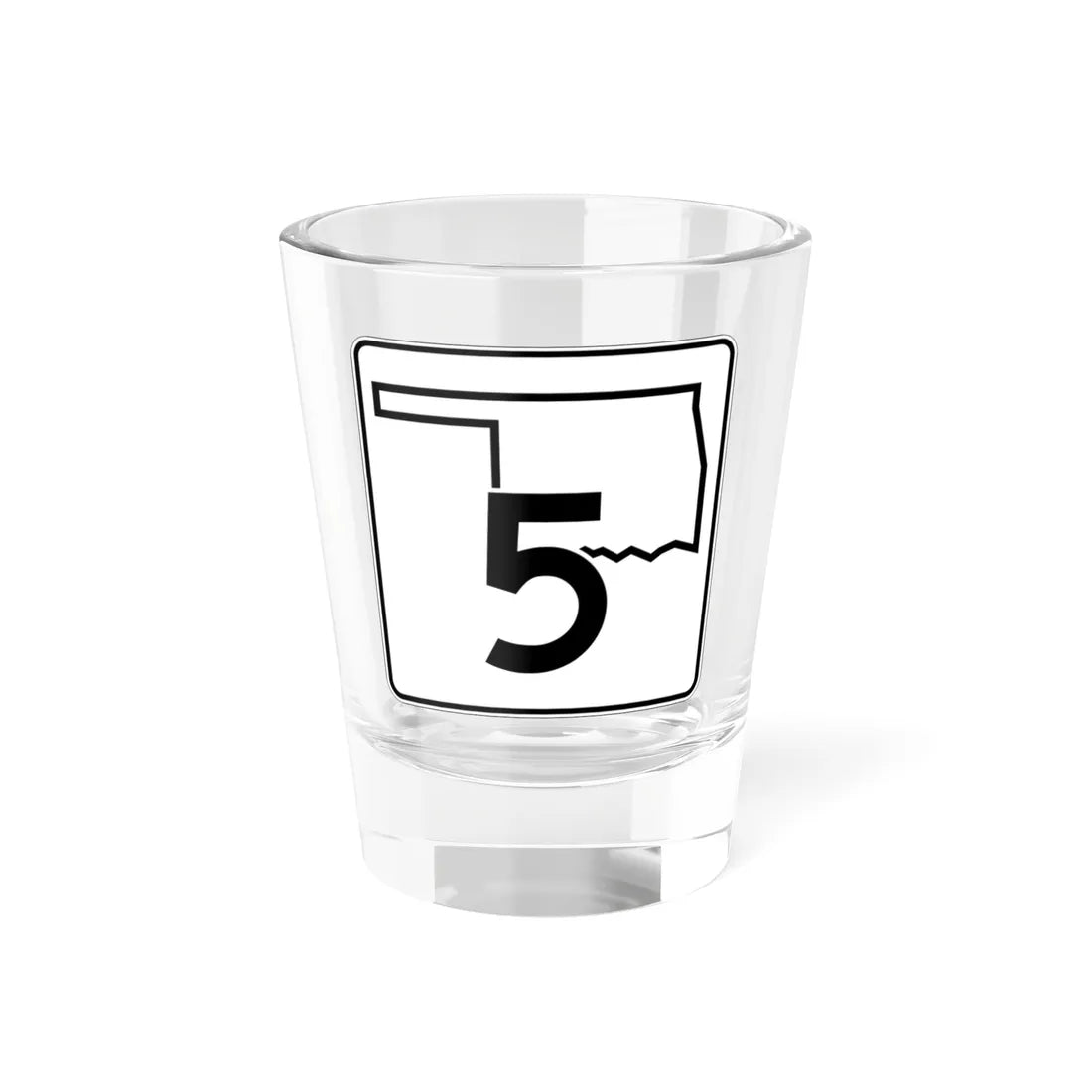 Oklahoma State Highway 5 (Oklahoma) (Road Sign) Shot Glass 1.5oz 1.5oz - Go Mug Yourself