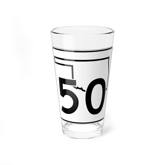 Oklahoma State Highway 50 (Oklahoma) (Road Sign) Pint Glass 16oz 16oz - Go Mug Yourself