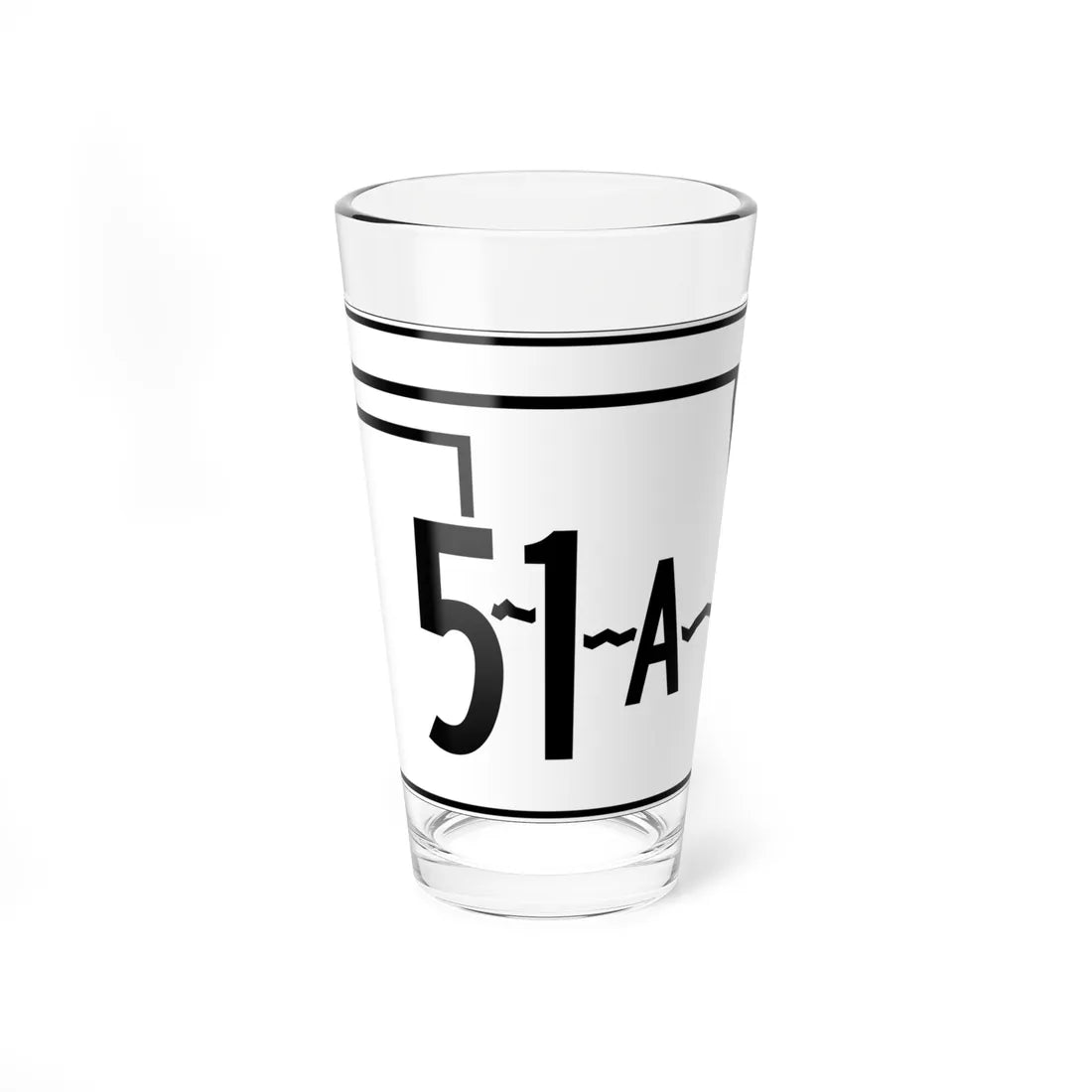 Oklahoma State Highway 51A (Oklahoma) (Road Sign) Pint Glss 16oz 16oz - Go Mug Yourself