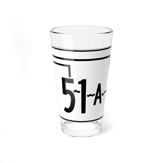 Oklahoma State Highway 51A (Oklahoma) (Road Sign) Pint Glss 16oz 16oz - Go Mug Yourself