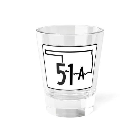 Oklahoma State Highway 51A (Oklahoma) (Road Sign) Shot Glass 1.5oz 1.5oz - Go Mug Yourself