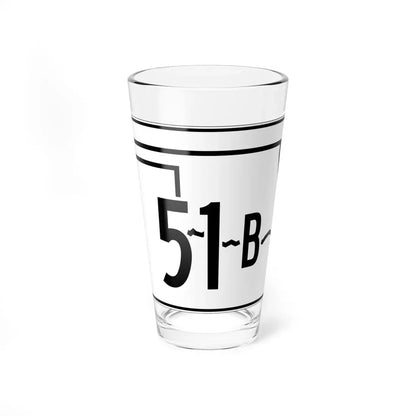 Oklahoma State Highway 51B (Oklahoma) (Road Sign) Pint Glass 16oz 16oz - Go Mug Yourself