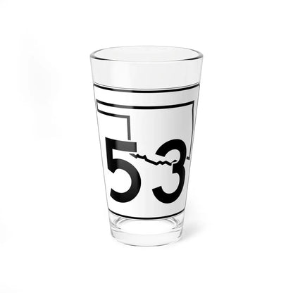 Oklahoma State Highway 53 (Oklahoma) (Road Sign) Pint Glass 16oz 16oz - Go Mug Yourself