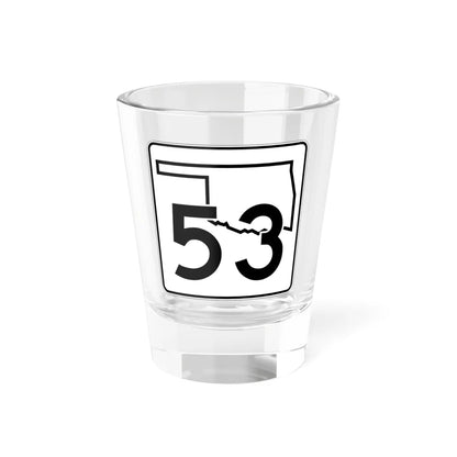 Oklahoma State Highway 53 (Oklahoma) (Road Sign) Shot Glass 1.5oz 1.5oz - Go Mug Yourself
