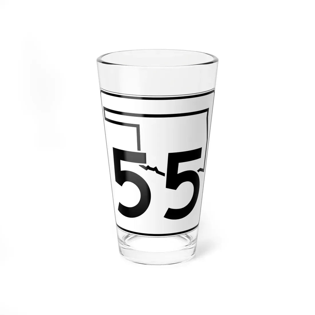 Oklahoma State Highway 55 (Oklahoma) (Road Sign) Pint Glass 16oz 16oz - Go Mug Yourself