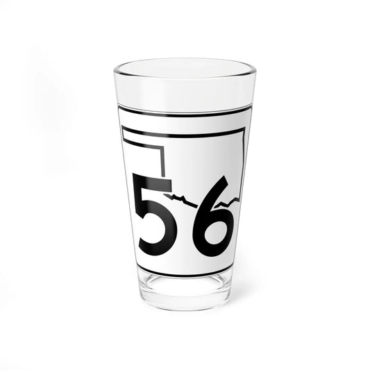 Oklahoma State Highway 56 (Oklahoma) (Road Sign) Pint Glss 16oz 16oz - Go Mug Yourself