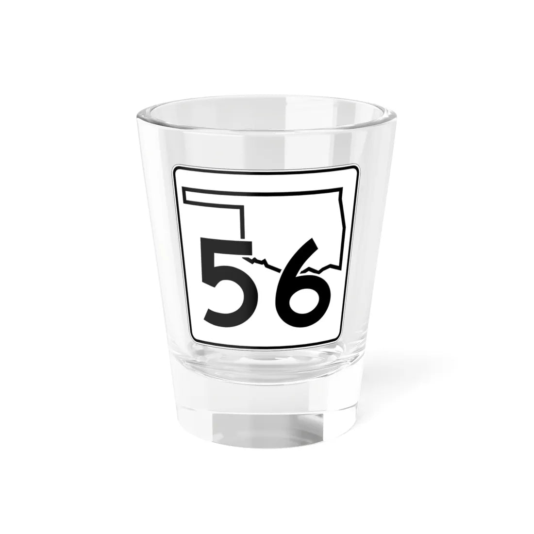 Oklahoma State Highway 56 (Oklahoma) (Road Sign) Shot Glass 1.5oz 1.5oz - Go Mug Yourself