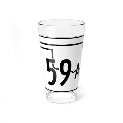 Oklahoma State Highway 59A (Oklahoma) (Road Sign) Pint Glass 16oz 16oz - Go Mug Yourself