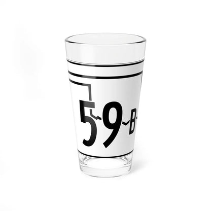 Oklahoma State Highway 59B (Oklahoma) (Road Sign) Pint Glss 16oz 16oz - Go Mug Yourself