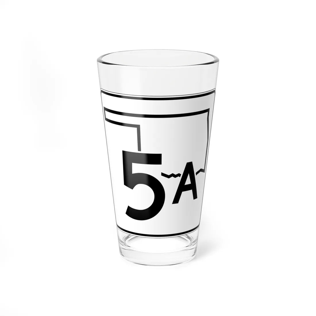 Oklahoma State Highway 5A (Oklahoma) (Road Sign) Pint Glss 16oz 16oz - Go Mug Yourself