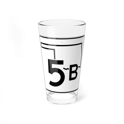 Oklahoma State Highway 5B (Oklahoma) (Road Sign) Pint Glass 16oz 16oz - Go Mug Yourself