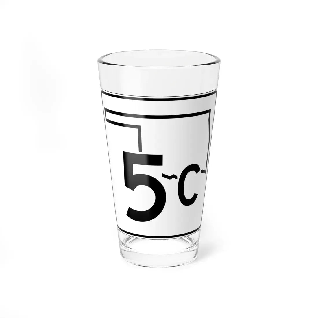 Oklahoma State Highway 5C (Oklahoma) (Road Sign) Pint Glass 16oz 16oz - Go Mug Yourself