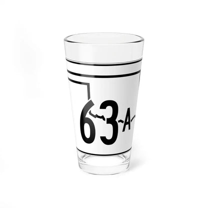 Oklahoma State Highway 63A (Oklahoma) (Road Sign) Pint Glass 16oz 16oz - Go Mug Yourself