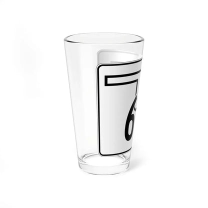 Oklahoma State Highway 63A (Oklahoma) (Road Sign) Pint Glass 16oz - Go Mug Yourself