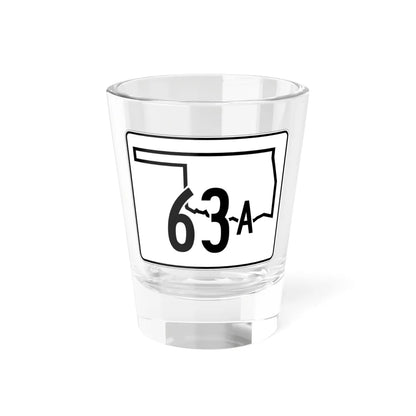 Oklahoma State Highway 63A (Oklahoma) (Road Sign) Shot Glass 1.5oz 1.5oz - Go Mug Yourself
