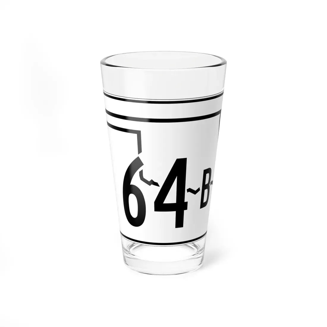 Oklahoma State Highway 64B (Oklahoma) (Road Sign) Pint Glass 16oz 16oz - Go Mug Yourself