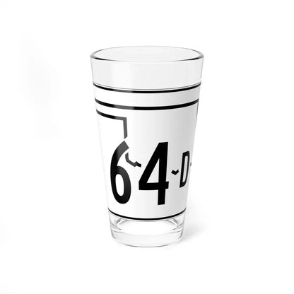 Oklahoma State Highway 64D (Oklahoma) (Road Sign) Pint Glass 16oz 16oz - Go Mug Yourself
