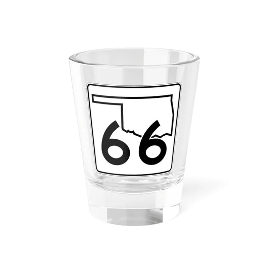 Oklahoma State Highway 66 (Oklahoma) (Road Sign) Shot Glass 1.5oz 1.5oz - Go Mug Yourself
