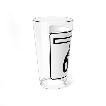 Oklahoma State Highway 66B (Oklahoma) (Road Sign) Pint Glass 16oz - Go Mug Yourself