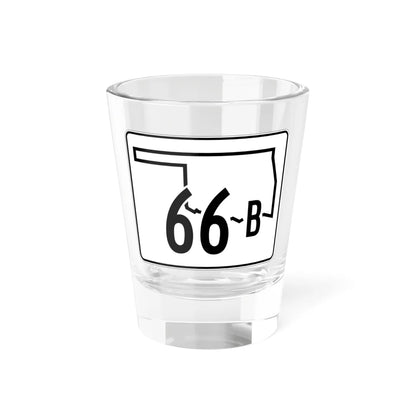 Oklahoma State Highway 66B (Oklahoma) (Road Sign) Shot Glass 1.5oz 1.5oz - Go Mug Yourself