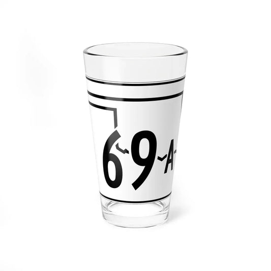 Oklahoma State Highway 69A (Oklahoma) (Road Sign) Pint Glass 16oz 16oz - Go Mug Yourself