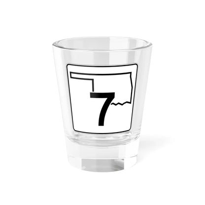 Oklahoma State Highway 7 (Oklahoma) (Road Sign) Shot Glass 1.5oz 1.5oz - Go Mug Yourself