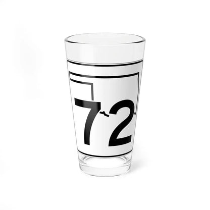 Oklahoma State Highway 72 (Oklahoma) (Road Sign) Pint Glass 16oz 16oz - Go Mug Yourself