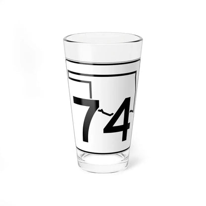 Oklahoma State Highway 74 (Oklahoma) (Road Sign) Pint Glass 16oz 16oz - Go Mug Yourself
