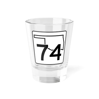 Oklahoma State Highway 74 (Oklahoma) (Road Sign) Shot Glass 1.5oz 1.5oz - Go Mug Yourself