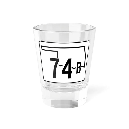 Oklahoma State Highway 74B (Oklahoma) (Road Sign) Shot Glass 1.5oz 1.5oz - Go Mug Yourself
