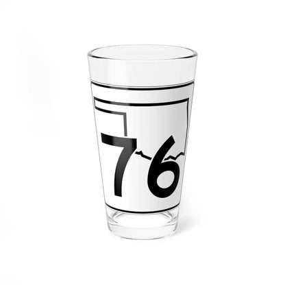 Oklahoma State Highway 76 (Oklahoma) (Road Sign) Pint Glass 16oz 16oz - Go Mug Yourself