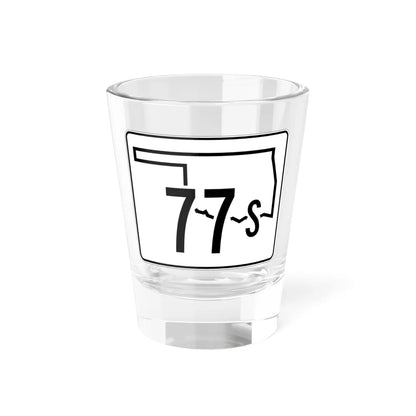 Oklahoma State Highway 77S (Oklahoma) (Road Sign) Shot Glass 1.5oz 1.5oz - Go Mug Yourself